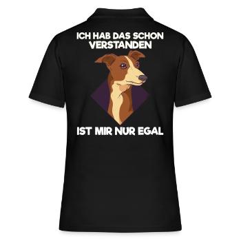 Hunde Hundeliebhaber Windhund Podenco Hunderasse - Frauen Polo Shirt - Schwarz - Hinten - Ailine (174cm)