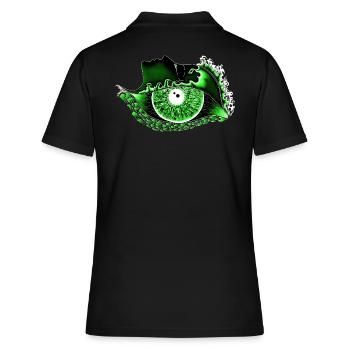 Big eye green, eye, realistic - Women's Polo Shirt - black - Back - Ailine (174cm)