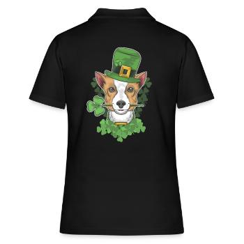 Chien irlandais | Chien doux St Patrick - Polo Femme - noir - Dos - Ailine (174cm)
