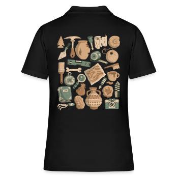 Archéologie - Polo Femme - noir - Dos - Ailine (174cm)