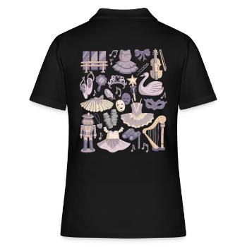 Ballett - Frauen Polo Shirt - Schwarz - Hinten - Ailine (174cm)