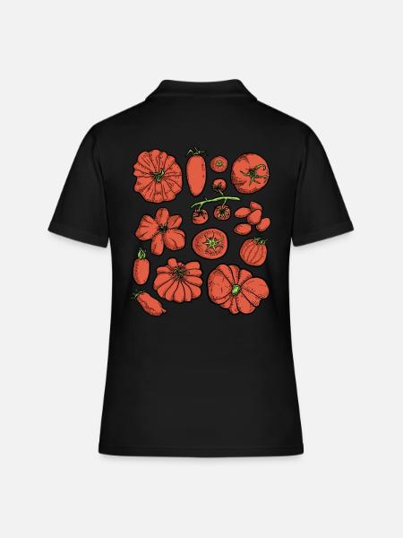 Tomates - Polo Femme - noir