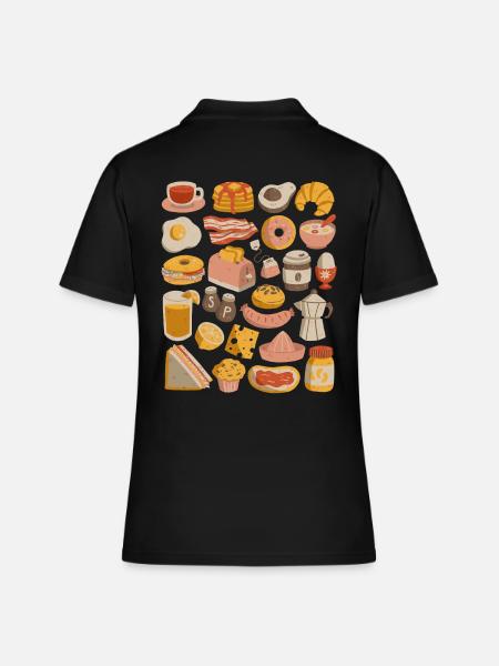 Frühstück & Brunch - Frauen Polo Shirt - Schwarz