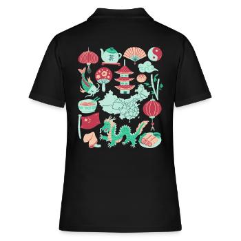 Chine - Polo Femme - noir - Dos - Ailine (174cm)