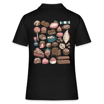 Chocolat - cacao, pralines, chocolat - Polo Femme - noir - Dos - Ailine (174cm)