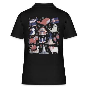 Islande - Polo Femme - noir - Dos - Ailine (174cm)
