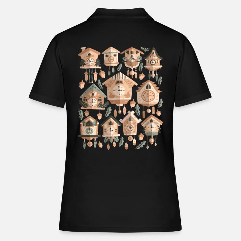 Horloges à coucou - Polo Femme - noir