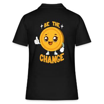 Soyez le changement - Jeu de mots sur le changement - Polo Femme - noir - Dos - Ailine (174cm)