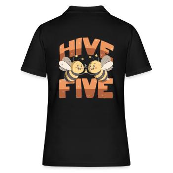 Hive Five - Frauen Polo Shirt - Schwarz - Hinten - Ailine (174cm)
