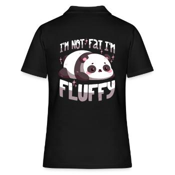 Ich bin nicht fett, ich bin fluffig - Frauen Polo Shirt - Schwarz - Hinten - Ailine (174cm)