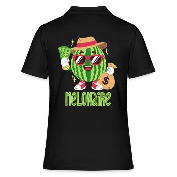 Melon Millionnaire - Polo Femme - noir - Dos - Ailine (174cm)
