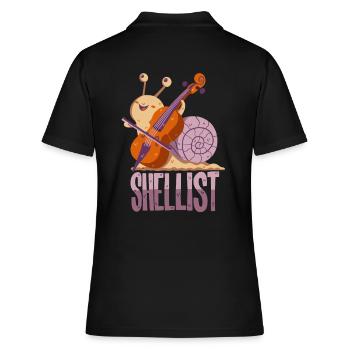 Cello Wortwitz - Frauen Polo Shirt - Schwarz - Hinten - Ailine (174cm)