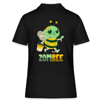 Zombie-Biene: Zombee - Frauen Polo Shirt - Schwarz - Hinten - Ailine (174cm)