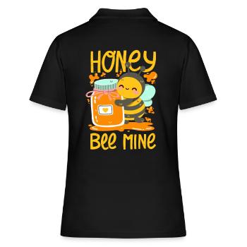 Honigbiene liebt ihren Honig - Frauen Polo Shirt - Schwarz - Hinten - Ailine (174cm)