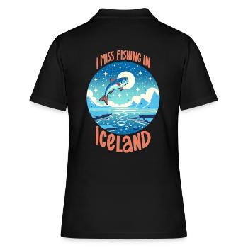 Pêche en Islande - Polo Femme - noir - Dos - Ailine (174cm)