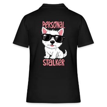 Personal Stalker – Westie avec style - Polo Femme - noir - Dos - Ailine (174cm)