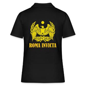 roma invicta rom romain riche spqr - Polo Femme - noir - Dos - Ailine (174cm)