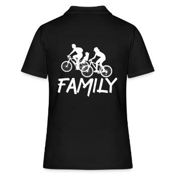 Balade familiale en vélo familiale en famille - Polo Femme - noir - Dos - Ailine (174cm)