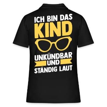 Daughter Son - Women's Polo Shirt - black - Back - Ailine (174cm)