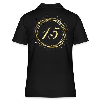 15 - Frauen Polo Shirt - Schwarz - Hinten - Ailine (174cm)