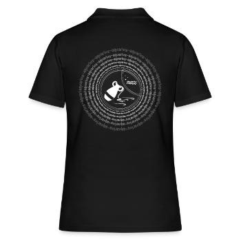 Wassermann sternzeichen - Frauen Polo Shirt - Schwarz - Hinten - Ailine (174cm)