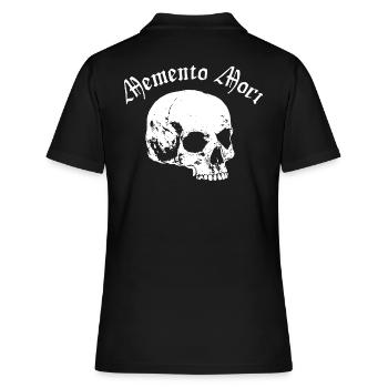 Memento Mori avec crâne gothique - Polo Femme - noir - Dos - Ailine (174cm)