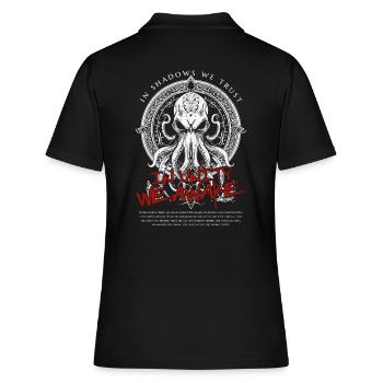 Unity Awake - Cthulhu Kult Lovecraft Necronomicon - Frauen Polo Shirt - Schwarz - Hinten - Ailine (174cm)
