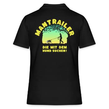 Mantrailer - à la recherche avec le chien Mme Stafford - Polo Femme - noir - Dos - Ailine (174cm)
