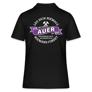 City Aue Erzgebirge football Aue-shirt cadeau - Polo Femme - noir - Dos - Ailine (174cm)