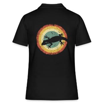 Cadeau de reptile de terrarium de lézard gecko - Polo Femme - noir - Dos - Ailine (174cm)