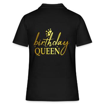 Birthday Queen - Cadeau d’anniversaire - Polo Femme - noir - Dos - Ailine (174cm)