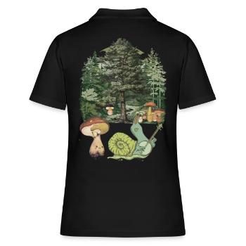 Enfant Escargot Habitant De La Forêt Musique Enfant - Polo Femme - noir - Dos - Ailine (174cm)