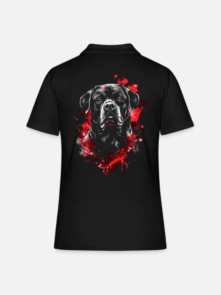 Rottweiler Portrait Chien Sport Chien Chien - Polo Femme - noir