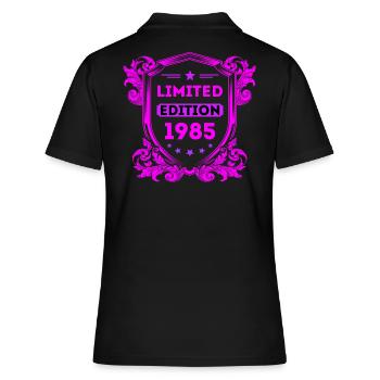 1985 - Frauen Polo Shirt - Schwarz - Hinten - Ailine (174cm)