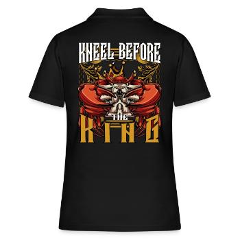 Königskrabbe | Krebstier Meerestier Ozean Geschenk - Frauen Polo Shirt - Schwarz - Hinten - Ailine (174cm)
