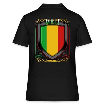 Malische Wappen Republik Mali Malier Geschenkidee - Frauen Polo Shirt - Schwarz - Hinten - Ailine (174cm)