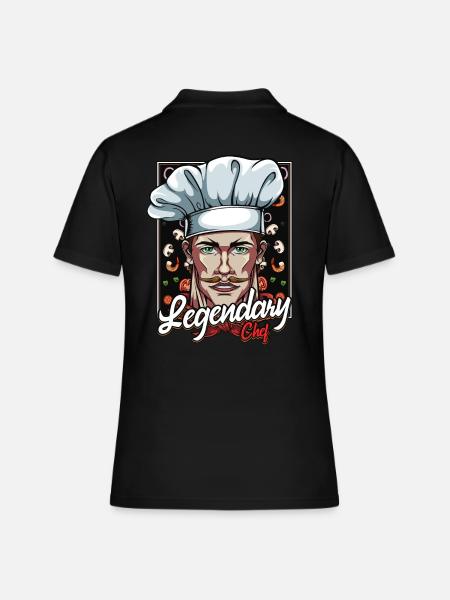 Idée cadeau Chef Chef Cuisine Cuisine - Polo Femme - noir