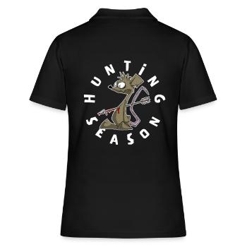 Funny archery motif for archers - Women's Polo Shirt - black - Back - Ailine (174cm)