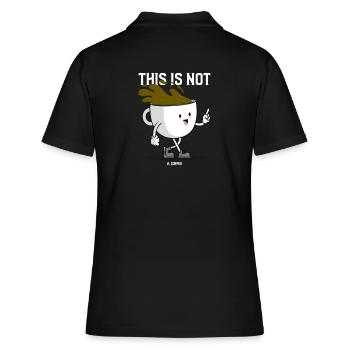 J'aime le cacao pas le café - Polo Femme - noir - Dos - Ailine (174cm)