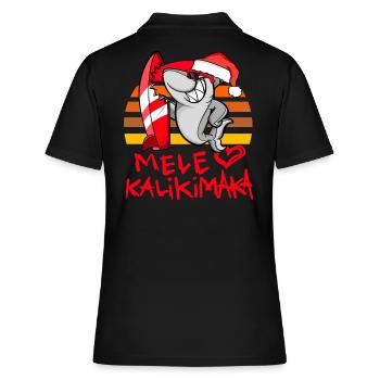 Requin surfeur Mele Kalikimaka - Polo Femme - noir - Dos - Ailine (174cm)