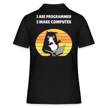 I are Programmer I Make Computer - Frauen Polo Shirt - Schwarz - Hinten - Ailine (174cm)