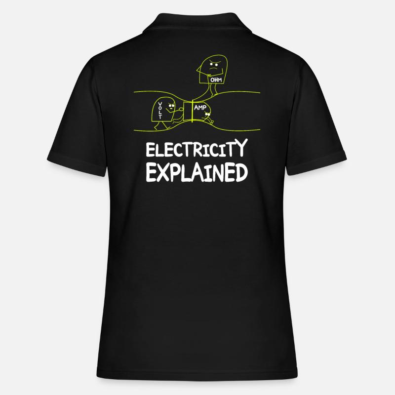 Electricity explains electronics technician Electrician - Women's Polo Shirt - black