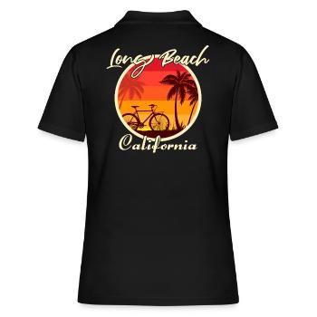 Vélo De Long Beach en Californie - Polo Femme - noir - Dos - Ailine (174cm)