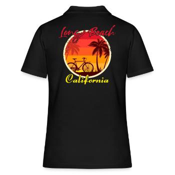 Vélo De Long Beach en Californie - Polo Femme - noir - Dos - Ailine (174cm)