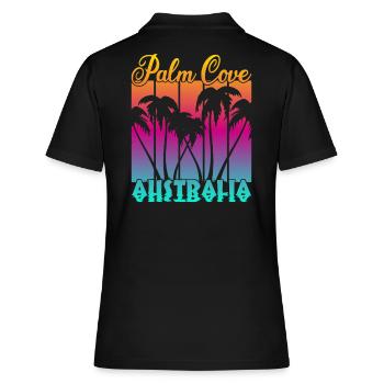 Palm Cove Australia - Frauen Polo Shirt - Schwarz - Hinten - Ailine (174cm)
