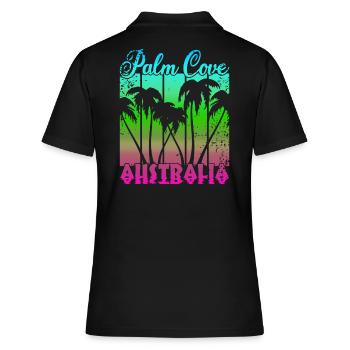 Palm Cove Australia - Frauen Polo Shirt - Schwarz - Hinten - Ailine (174cm)