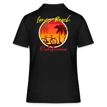 Vélo De Long Beach en Californie - Polo Femme - noir - Dos - Ailine (174cm)