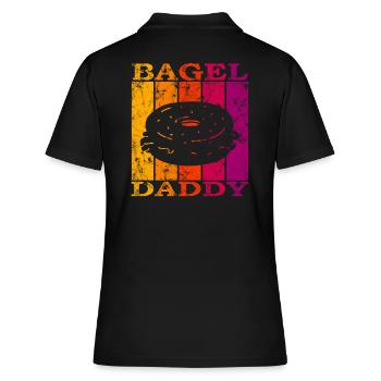 Bagel Daddy - Frauen Polo Shirt - Schwarz - Hinten - Ailine (174cm)