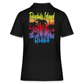 Tokashiki Island Osaka - Frauen Polo Shirt - Schwarz - Hinten - Ailine (174cm)