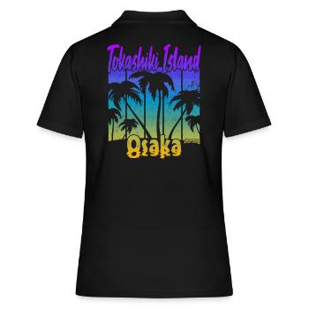 Tokashiki Island Osaka - Frauen Polo Shirt - Schwarz - Hinten - Ailine (174cm)